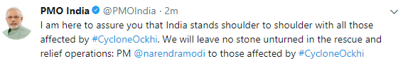 Cyclone Ockhi PM Narendra Modi
